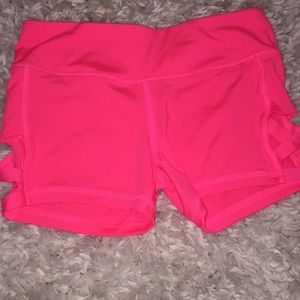 pink booty shorts